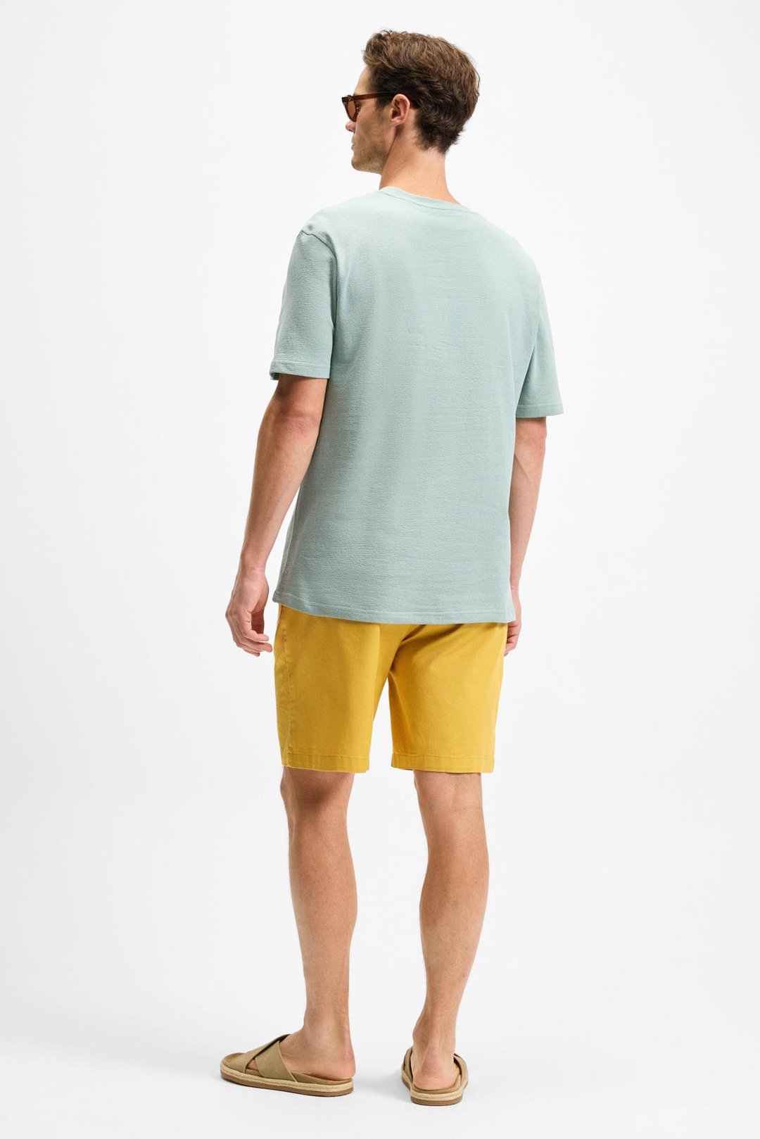 LAMINE Erkek Baskı Ve Nakış Detaylı %100 Organik Pamuk Bisiklet Yaka Kısa Kollu Regular Fit Yeşil T-Shirt