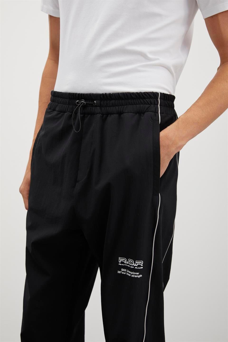 LARS Paraşüt Relaxed Siyah Tekli Alt-Üst Takım