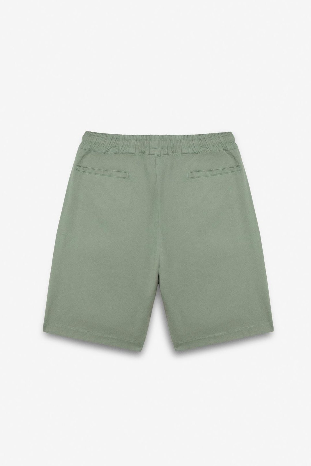 LASPER Erkek Likralı Yanları Cepli Beli Lastikli Relaxed Fit Yeşil Şort