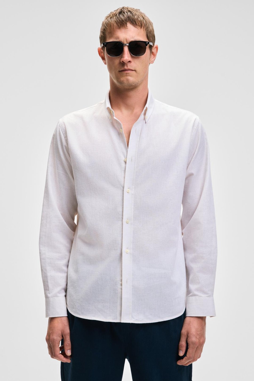 LASSE Erkek Gömlek Yaka Manşetli Uzun Kollu Regular Fit Bej Gömlek