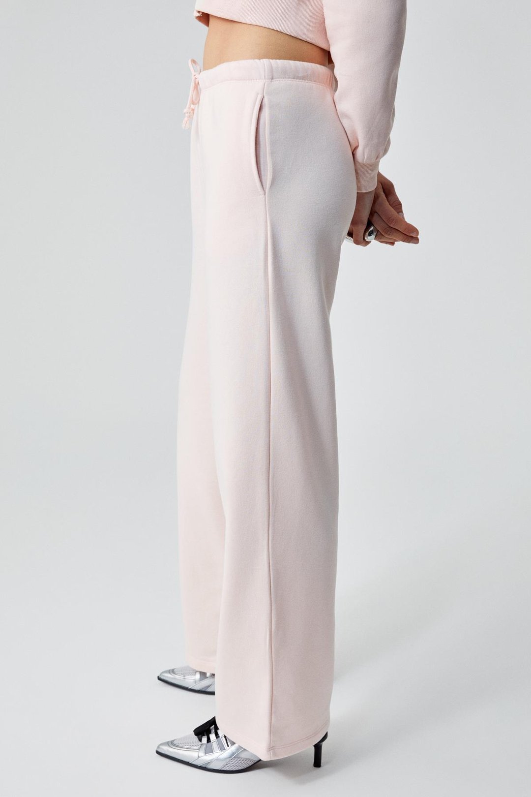 LAYA Kadın %100 Pamuk Regular Fit Çift Cepli Pembe Eşofman Altı