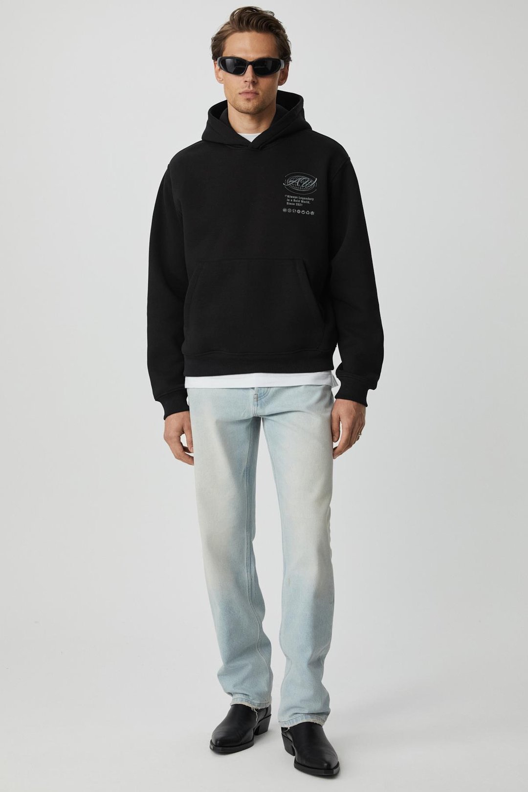 LEGANDARY Erkek Yumuşacık Siyah Sweatshirt