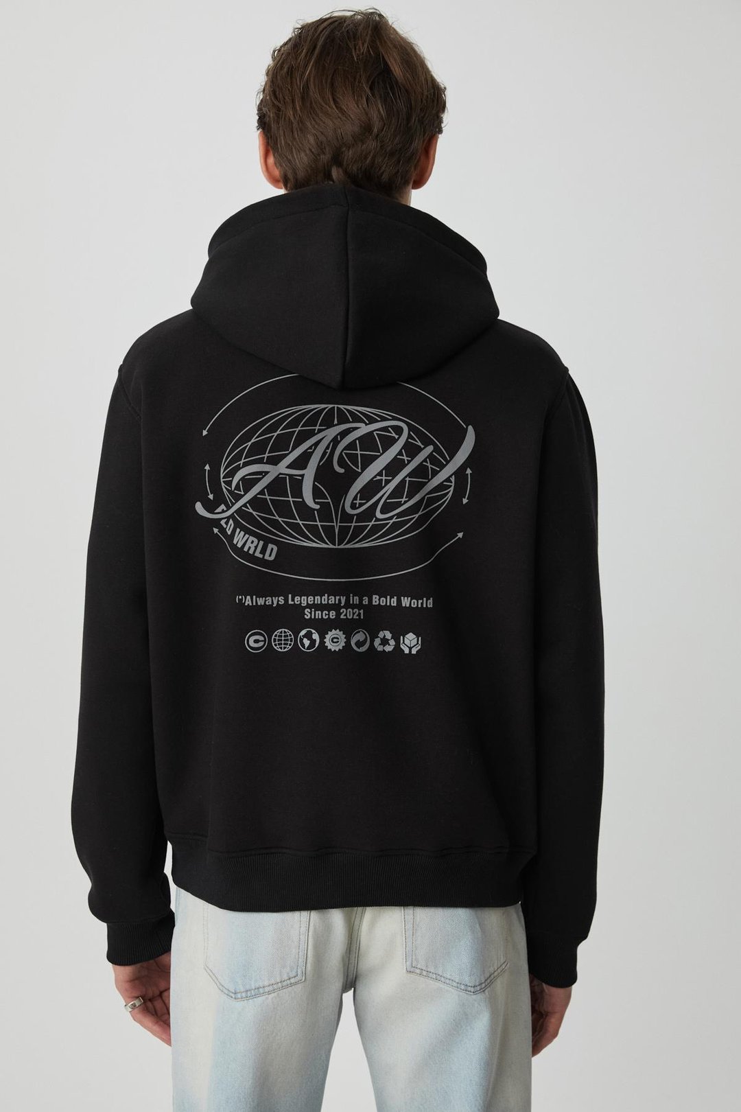 LEGANDARY Erkek Yumuşacık Siyah Sweatshirt