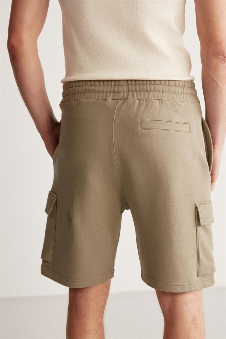 LIONEL  Regular Haki Tekli Şort