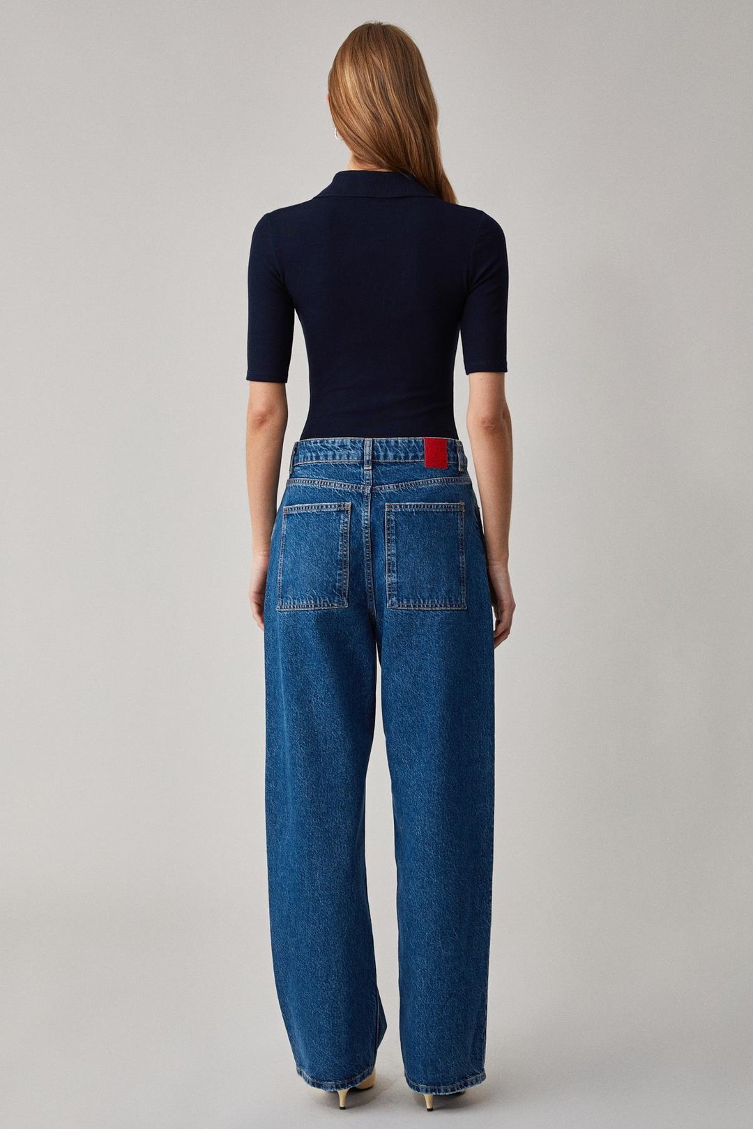 LOKKISER Kadın Düğmeli Apaj Yaka Kısa Kol Lacivert Yelek