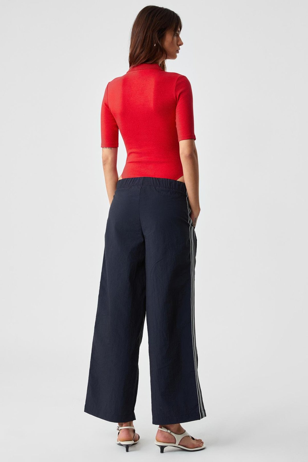 LOKKISER Kadın Düğmeli Apaj Yaka Kısa Kol Kırmızı Yelek