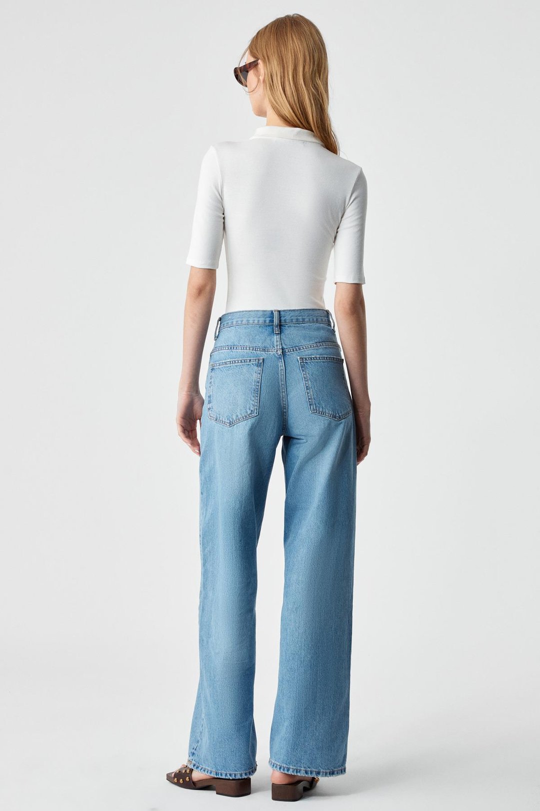 LOKKISER Kadın Düğmeli Apaj Yaka Kısa Kol Beyaz Yelek