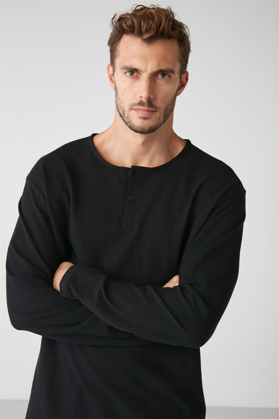 LORENZO Örme Regular Siyah  Sweatshirt