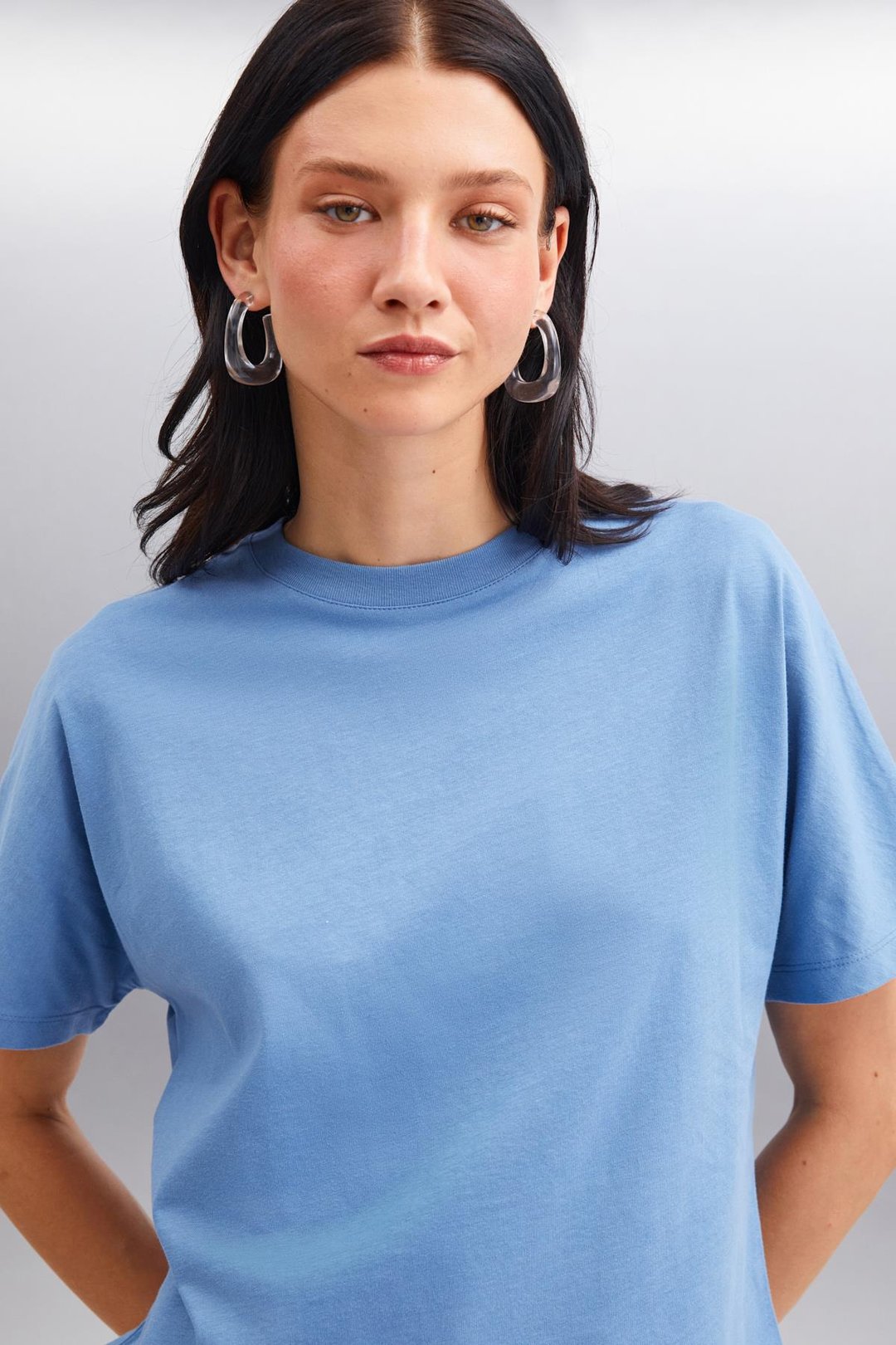 LOTTIE  Regular İndigo Tekli T-Shirt