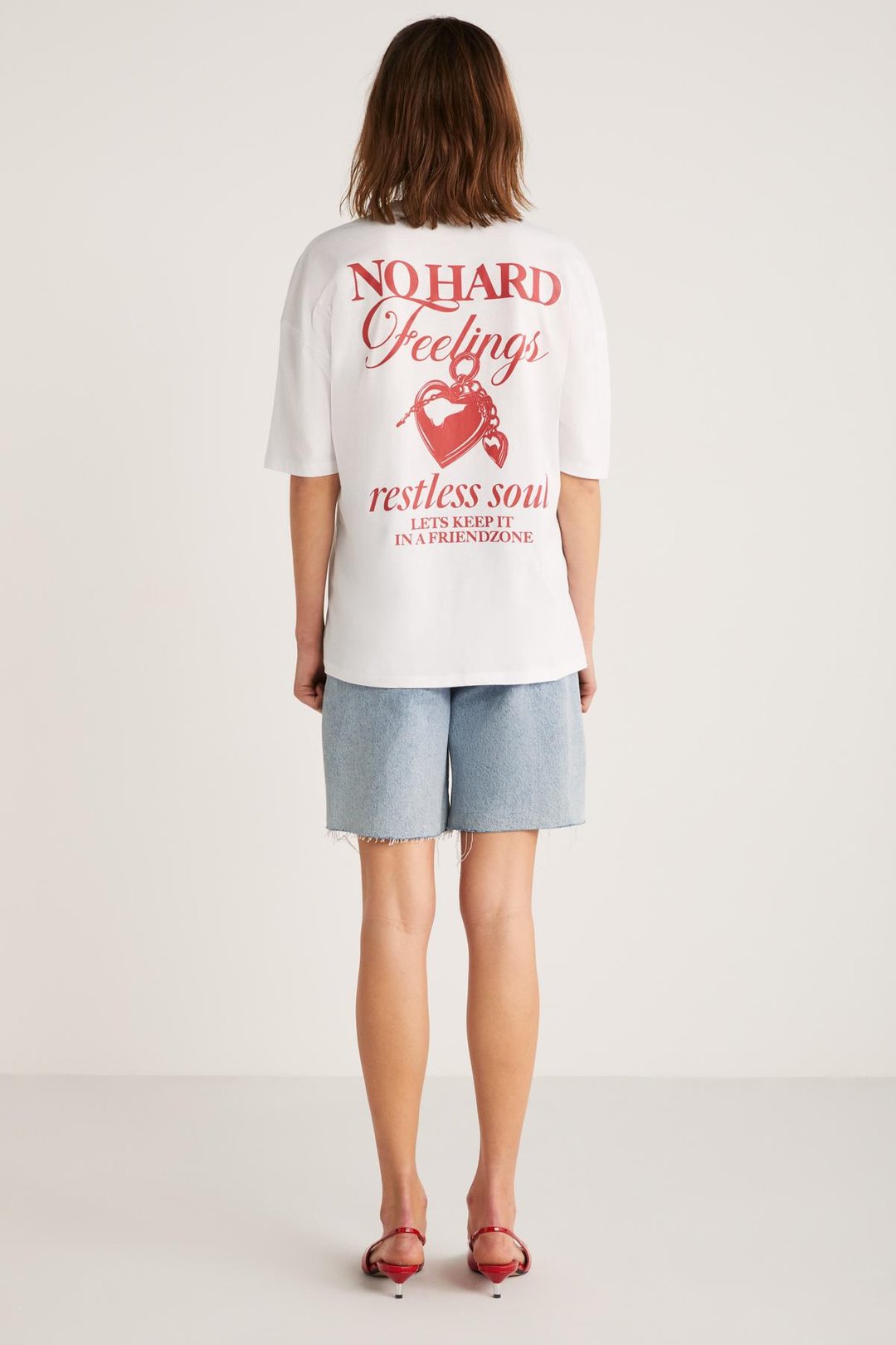 LUCK Basic Slim Beyaz Tekli T-Shirt