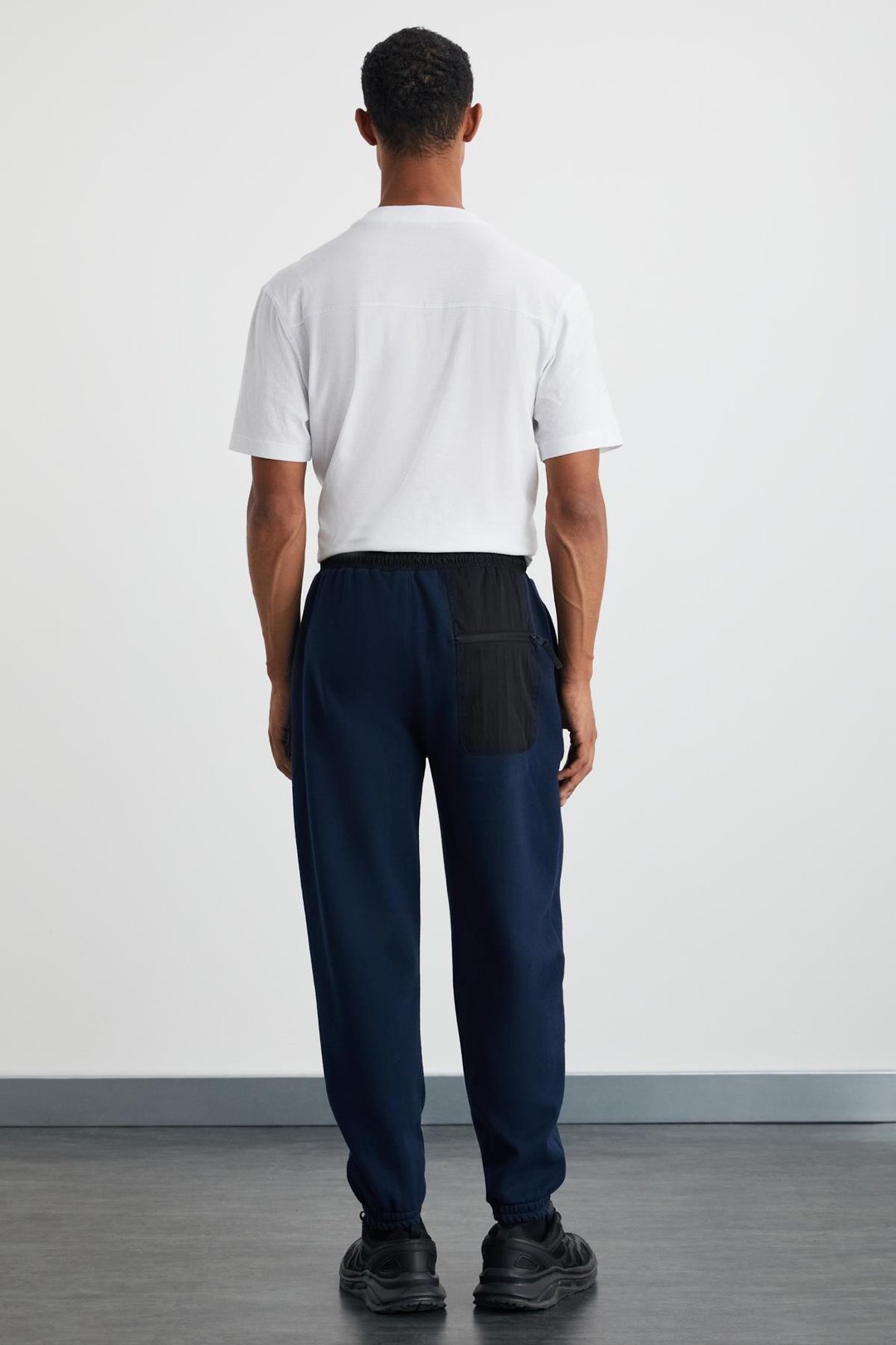 LUDWIG Erkek Organik Pamuklu Kumaşlı Paraşüt Fermuarlı Cepli İçi Polarlı Lacivert Eşofman Altı