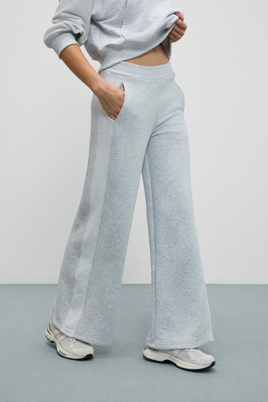 LYRESSA Kadın Oversize Yanları Kumaşın Tersinden Yapılmış Grimelanj Eşofman Altı