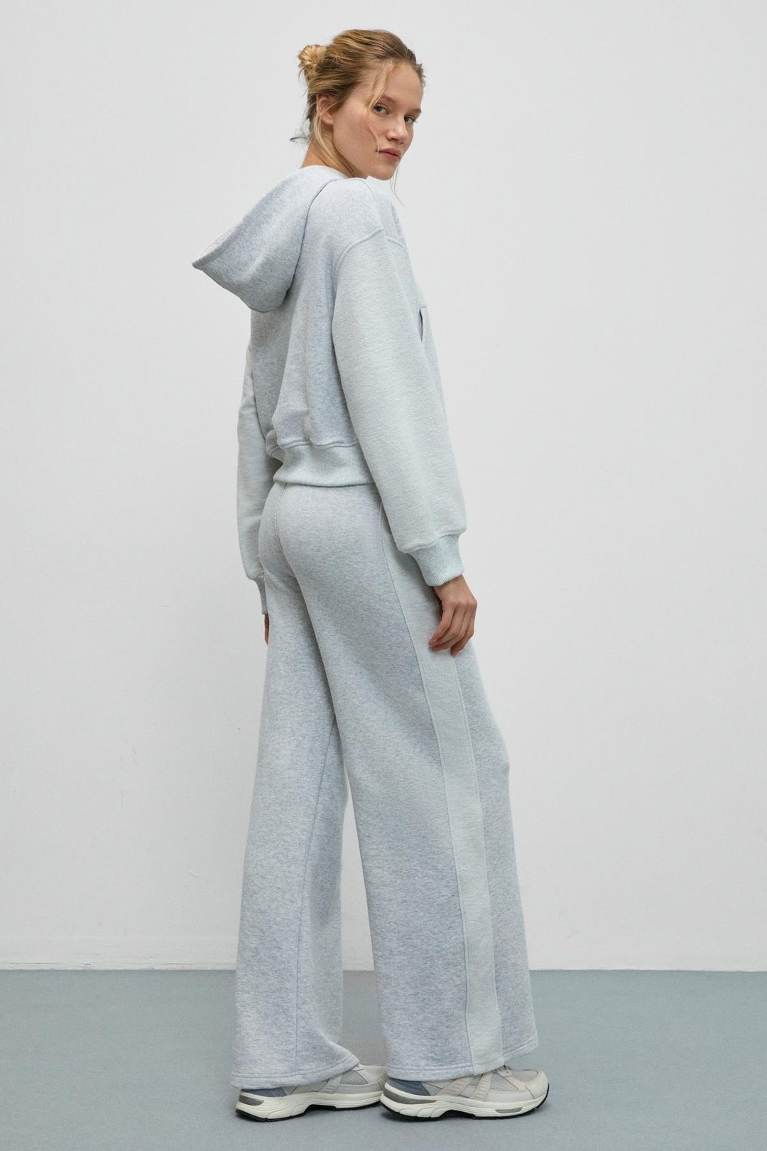 LYRESSA Kadın Oversize Yanları Kumaşın Tersinden Yapılmış Grimelanj Eşofman Altı