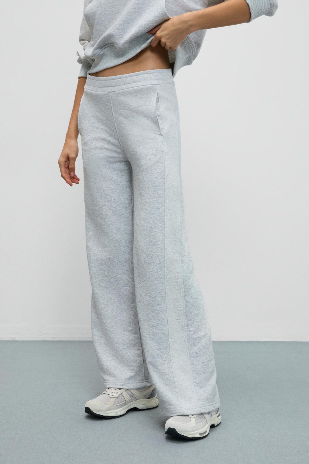 LYRESSA Kadın Oversize Yanları Kumaşın Tersinden Yapılmış Grimelanj Eşofman Altı