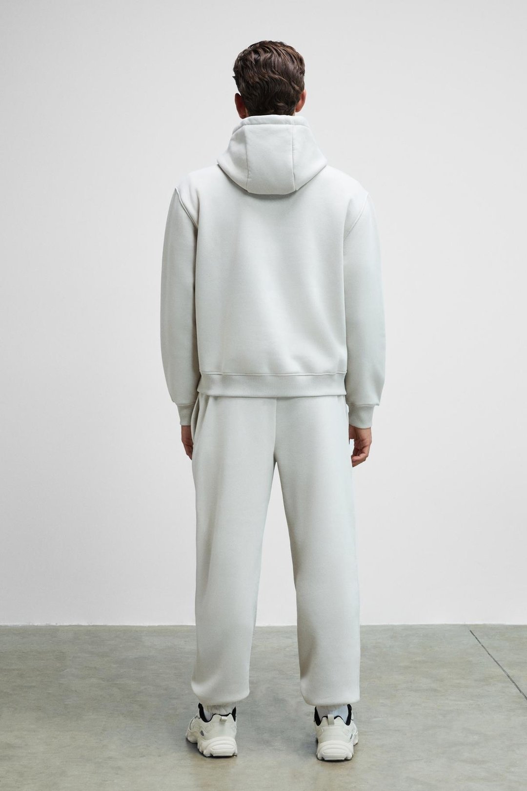 MARSHALLHOODIE Erkek Pamuklu İçi Polarlı Nakışlı Relaxed Gri Eşofman Takımı