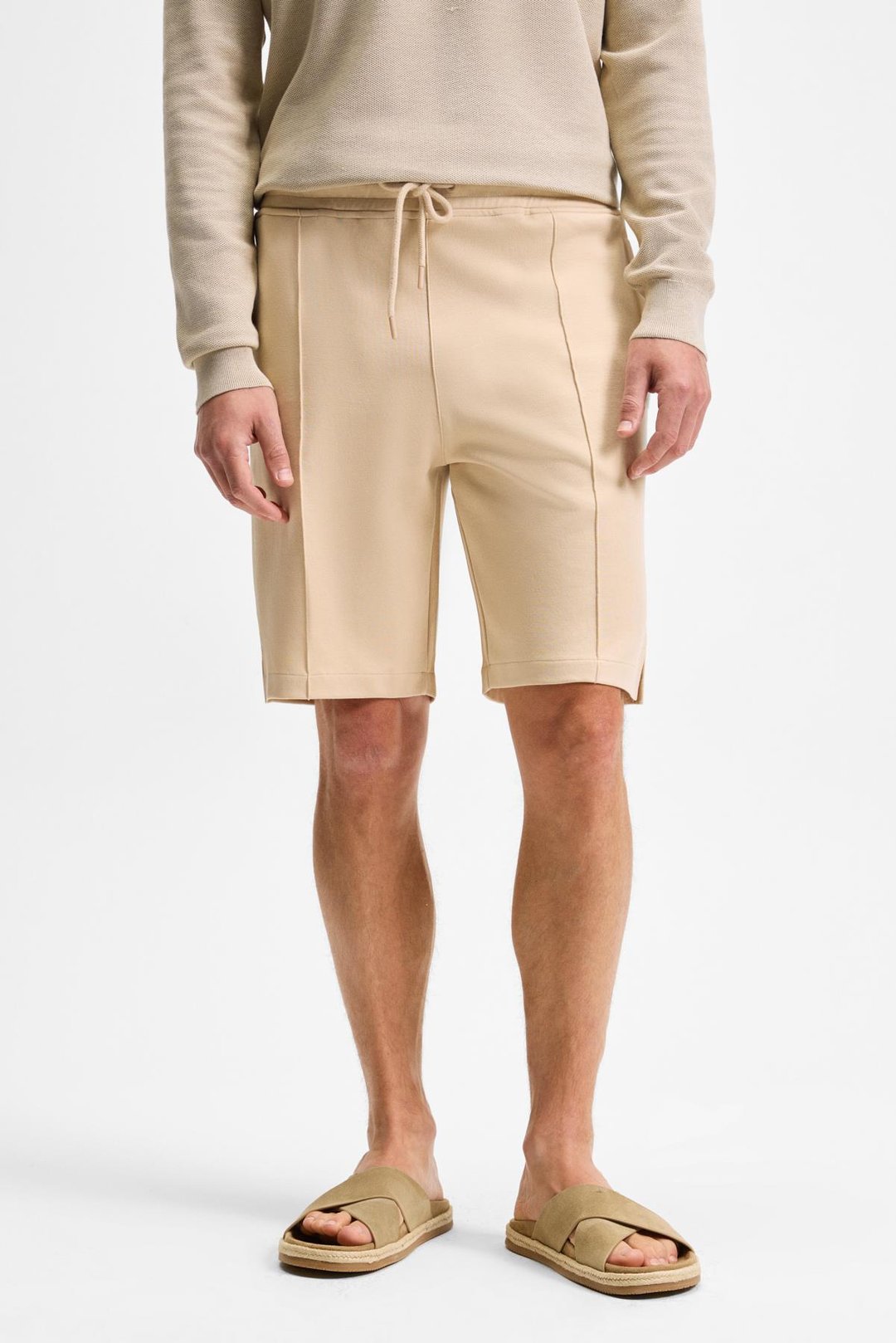 MATSEN Erkek Beli Lastikli Yan ve Arka Cepli Relaxed Bej Şort