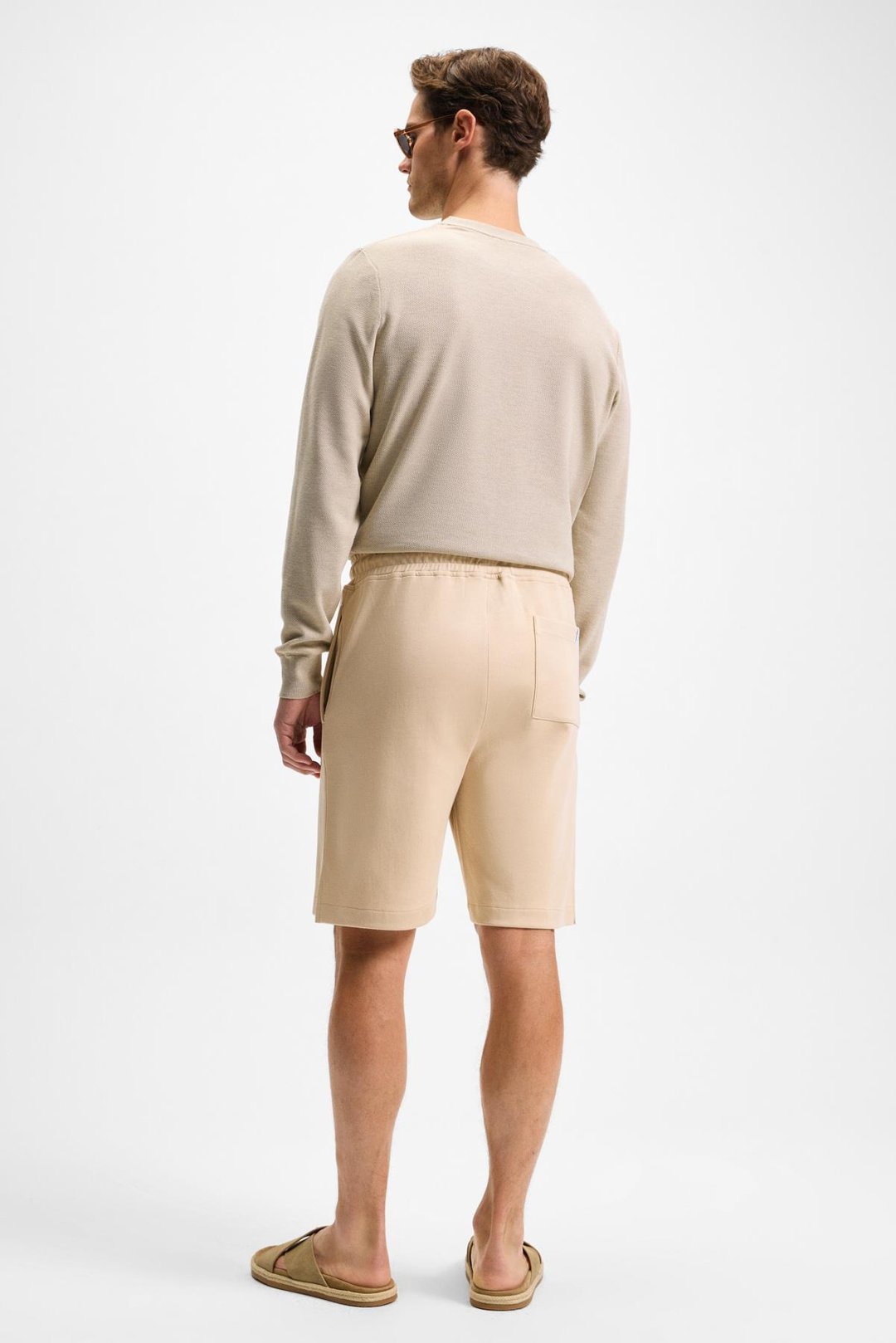 MATSEN Erkek Beli Lastikli Yan ve Arka Cepli Relaxed Bej Şort