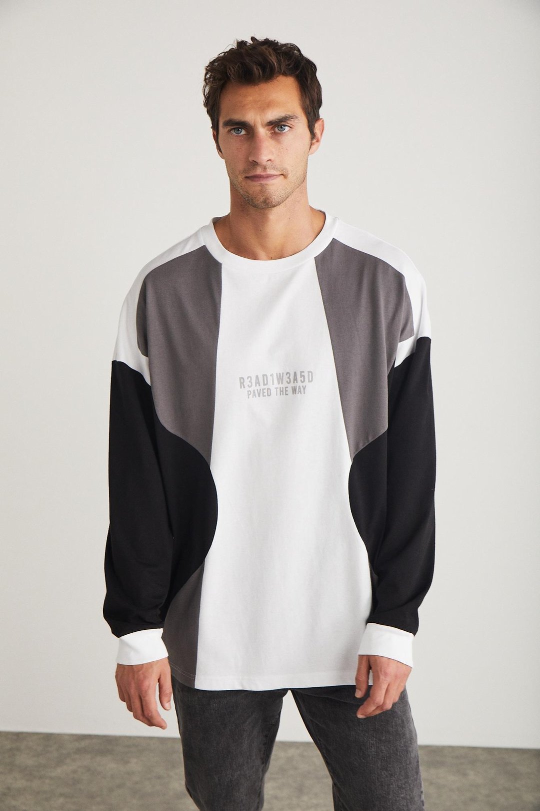 MELVIN Basic Oversize Beyaz Tekli T-Shirt