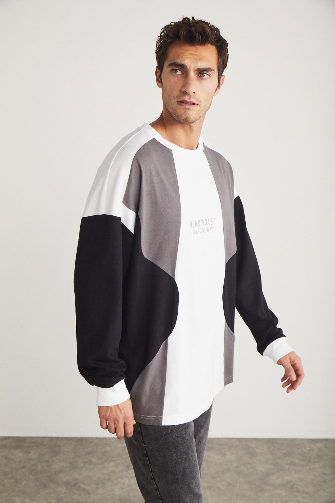MELVIN Basic Oversize Beyaz Tekli T-Shirt