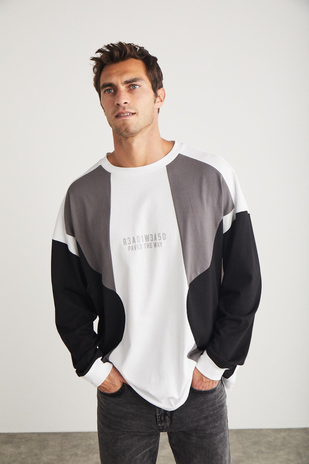 MELVIN Basic Oversize Beyaz Tekli T-Shirt