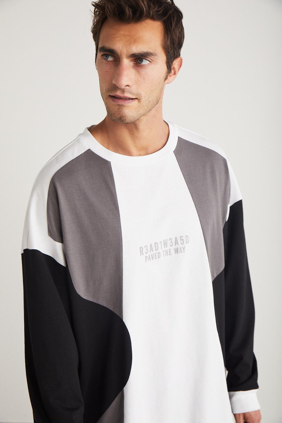 MELVIN Basic Oversize Beyaz Tekli T-Shirt