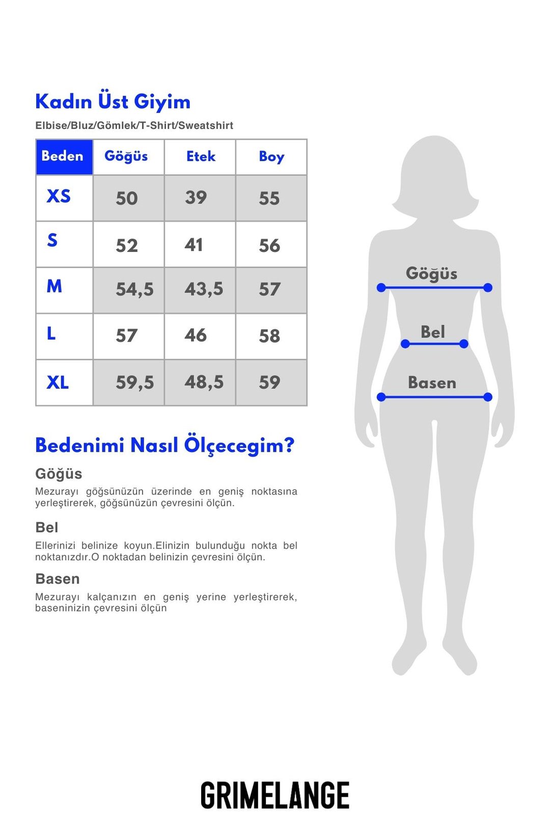 MEYBELIN Kadın %100 Pamuk Organik Cotton Mavi Sweatshirt