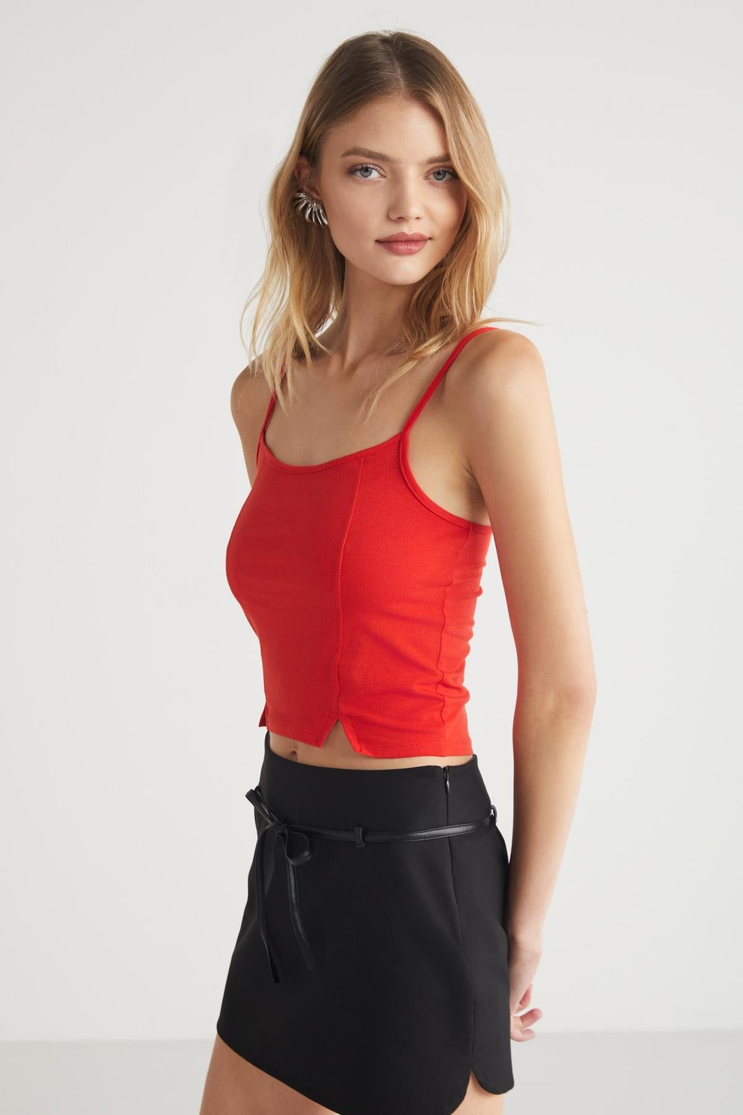 MIKELA Basic Slim Kırmızı Tekli Body