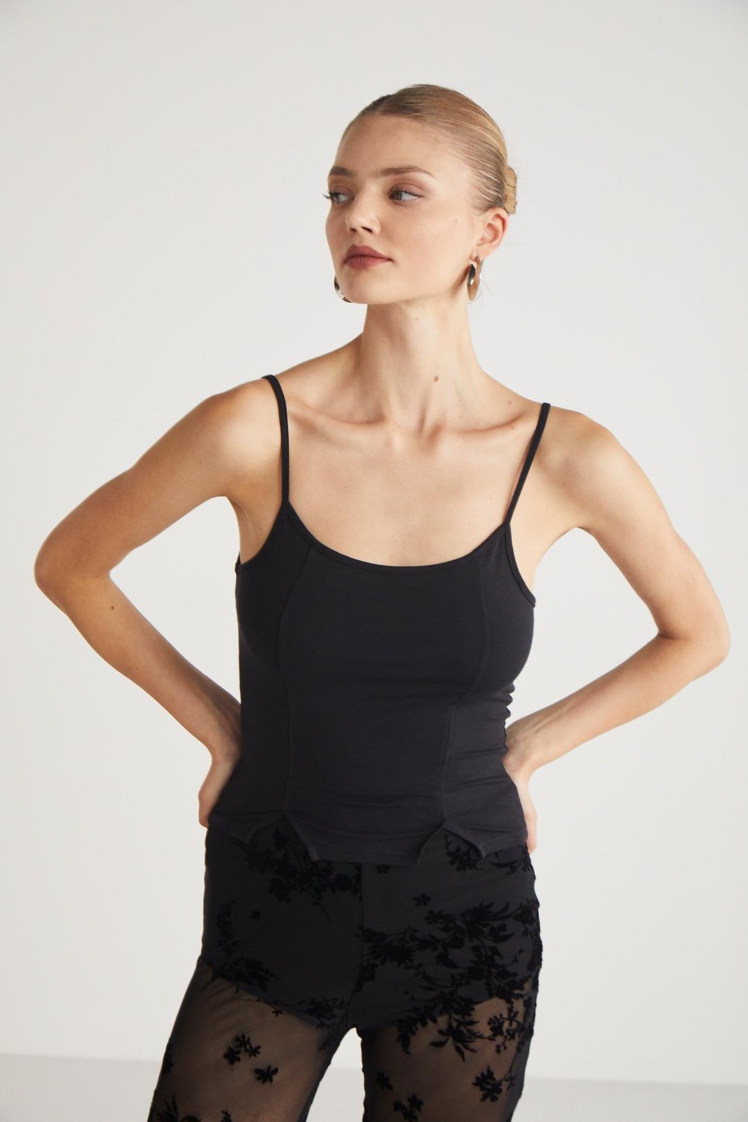 MIKELA Basic Slim Siyah Tekli Body