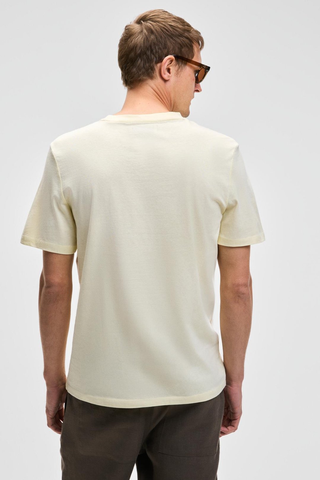 MOCASSIN Erkek %100 Pamuk Baskılı Relaxed Fit Yuvarlak Yaka Kısa Kollu Sarı T-Shirt