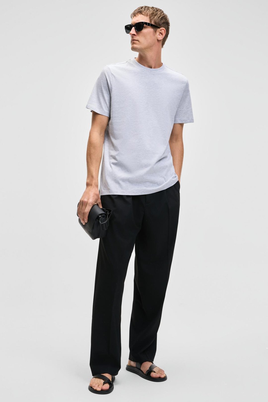 MOCASSIN Erkek %100 Pamuk Baskılı Relaxed Fit Yuvarlak Yaka Kısa Kollu Grimelanj T-Shirt