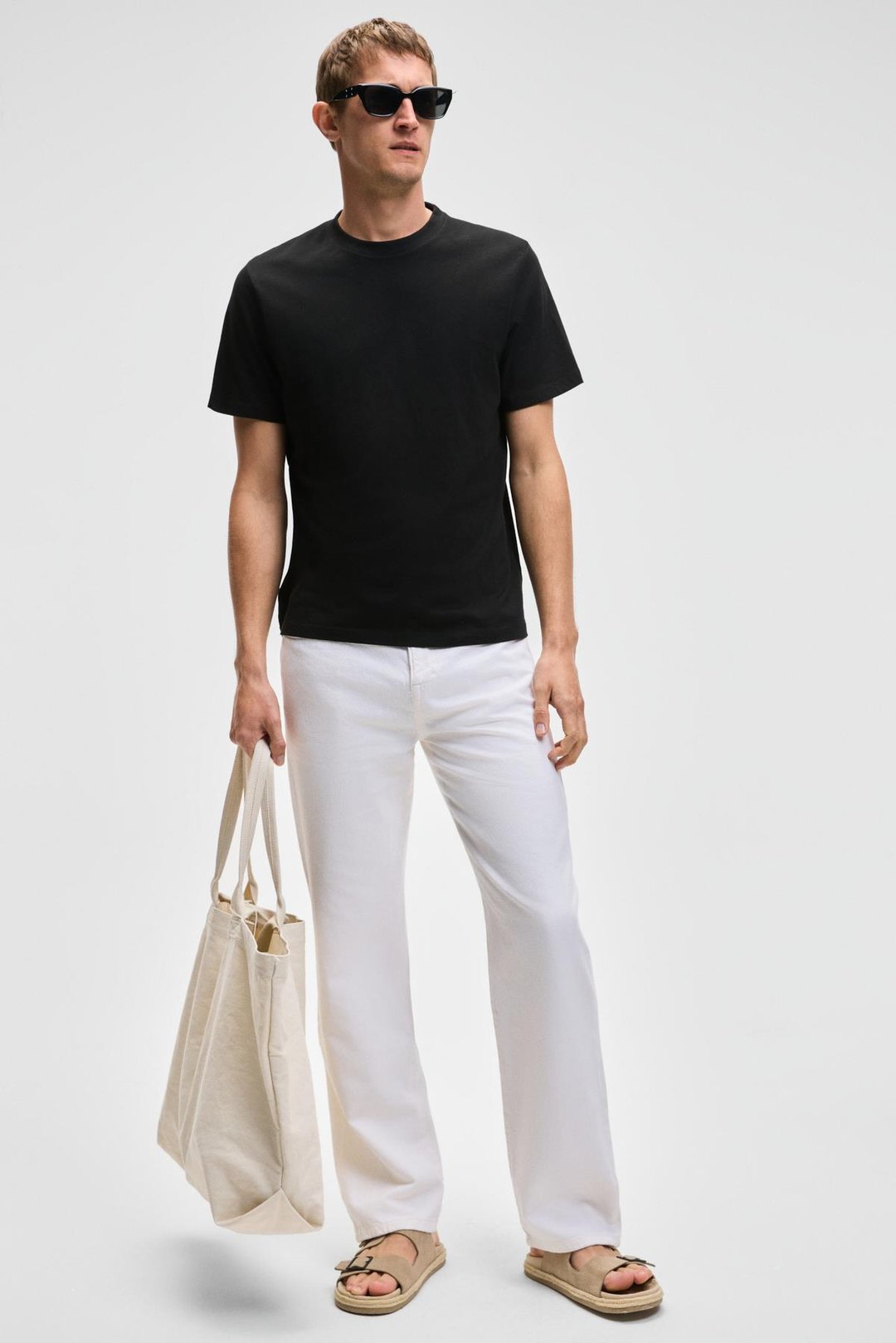 MOCASSIN Erkek %100 Pamuk Baskılı Relaxed Fit Yuvarlak Yaka Kısa Kollu Siyah T-Shirt