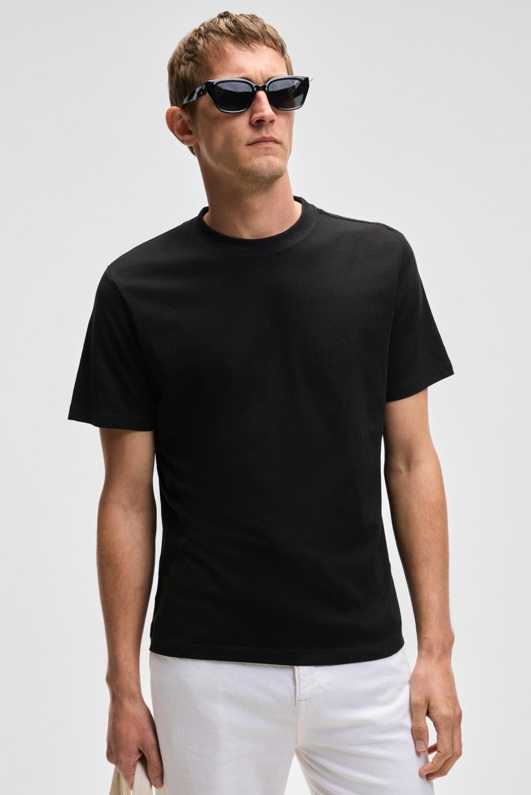 MOCASSIN Erkek %100 Pamuk Baskılı Relaxed Fit Yuvarlak Yaka Kısa Kollu Siyah T-Shirt