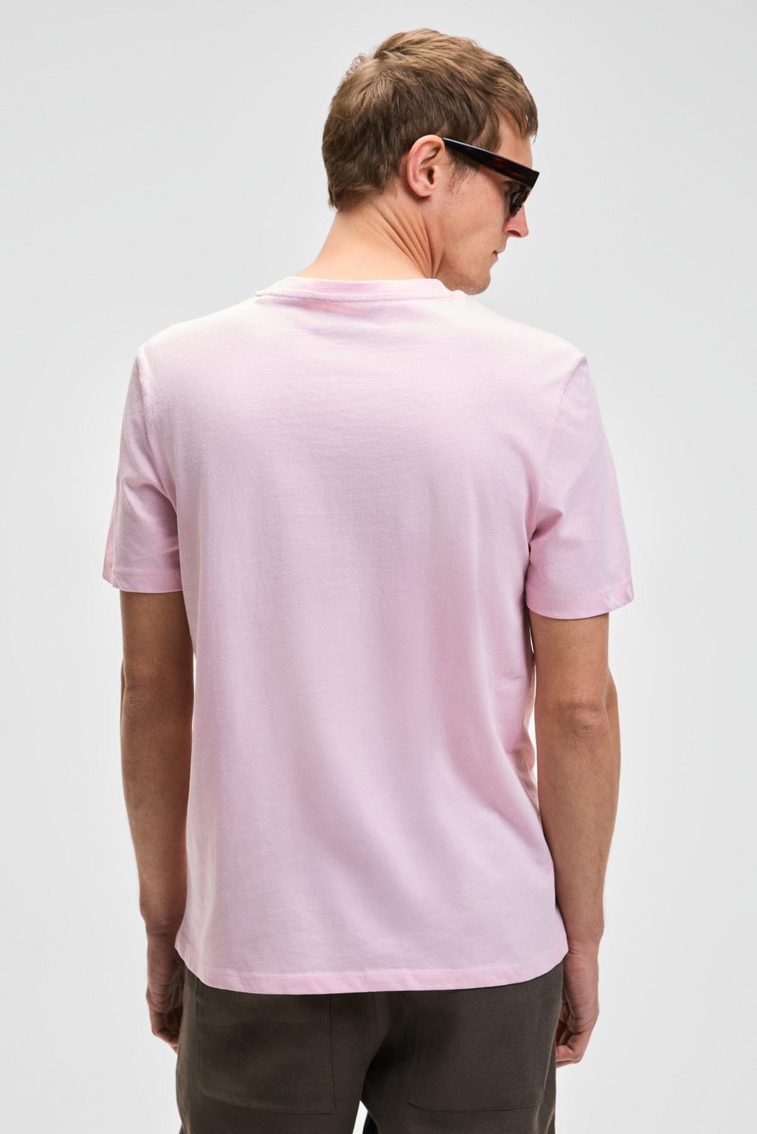 MOCASSIN Erkek %100 Pamuk Baskılı Relaxed Fit Yuvarlak Yaka Kısa Kollu Pembe T-Shirt