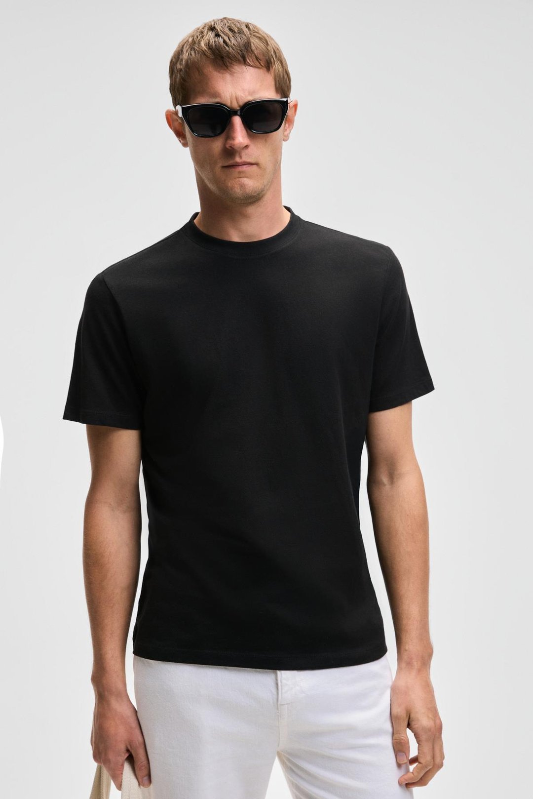 MOCASSIN Erkek %100 Pamuk Baskılı Relaxed Fit Yuvarlak Yaka Kısa Kollu Siyah T-Shirt