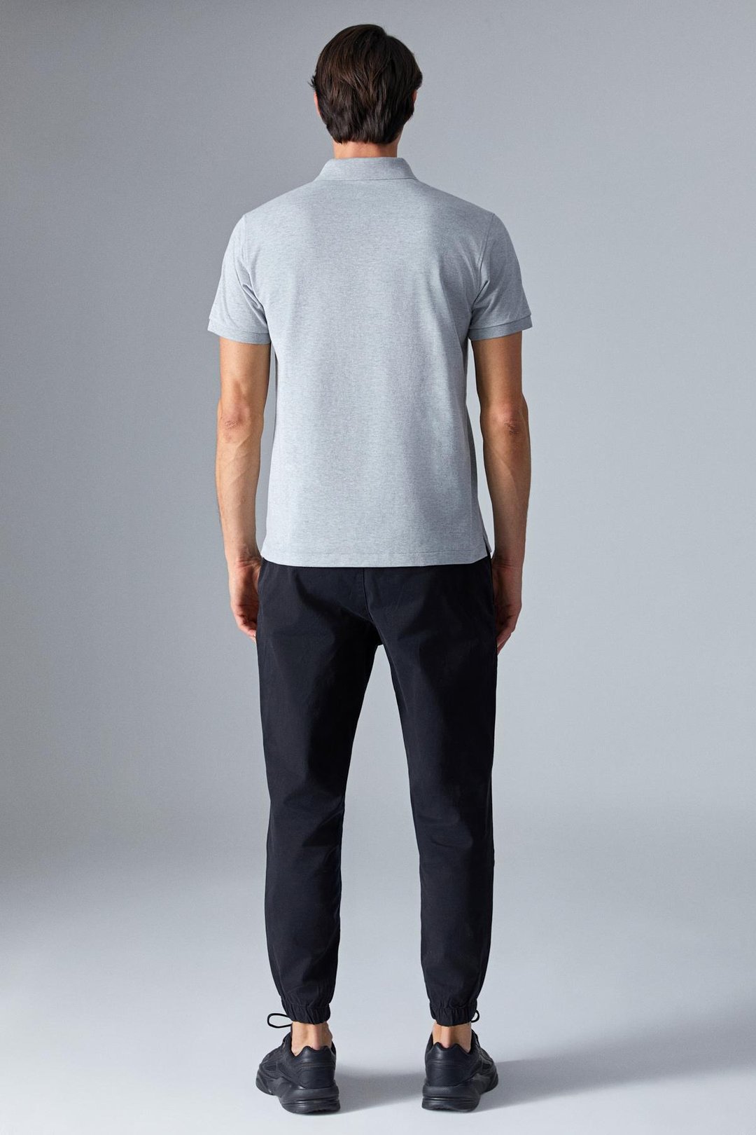 MONAGHAN Erkek Polo Yaka Relaxed Fit Patlı Düğmeli Kısa Kollu Grimelanj T-Shirt