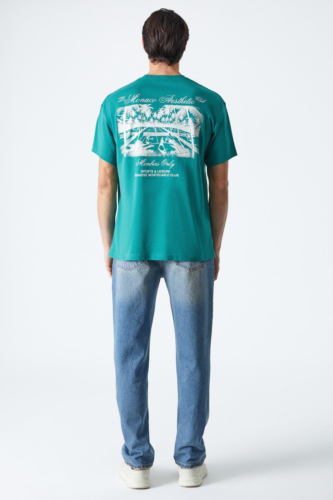 MONTECARLO Erkek Oversize Fit Kolej Yeşili T-Shirt