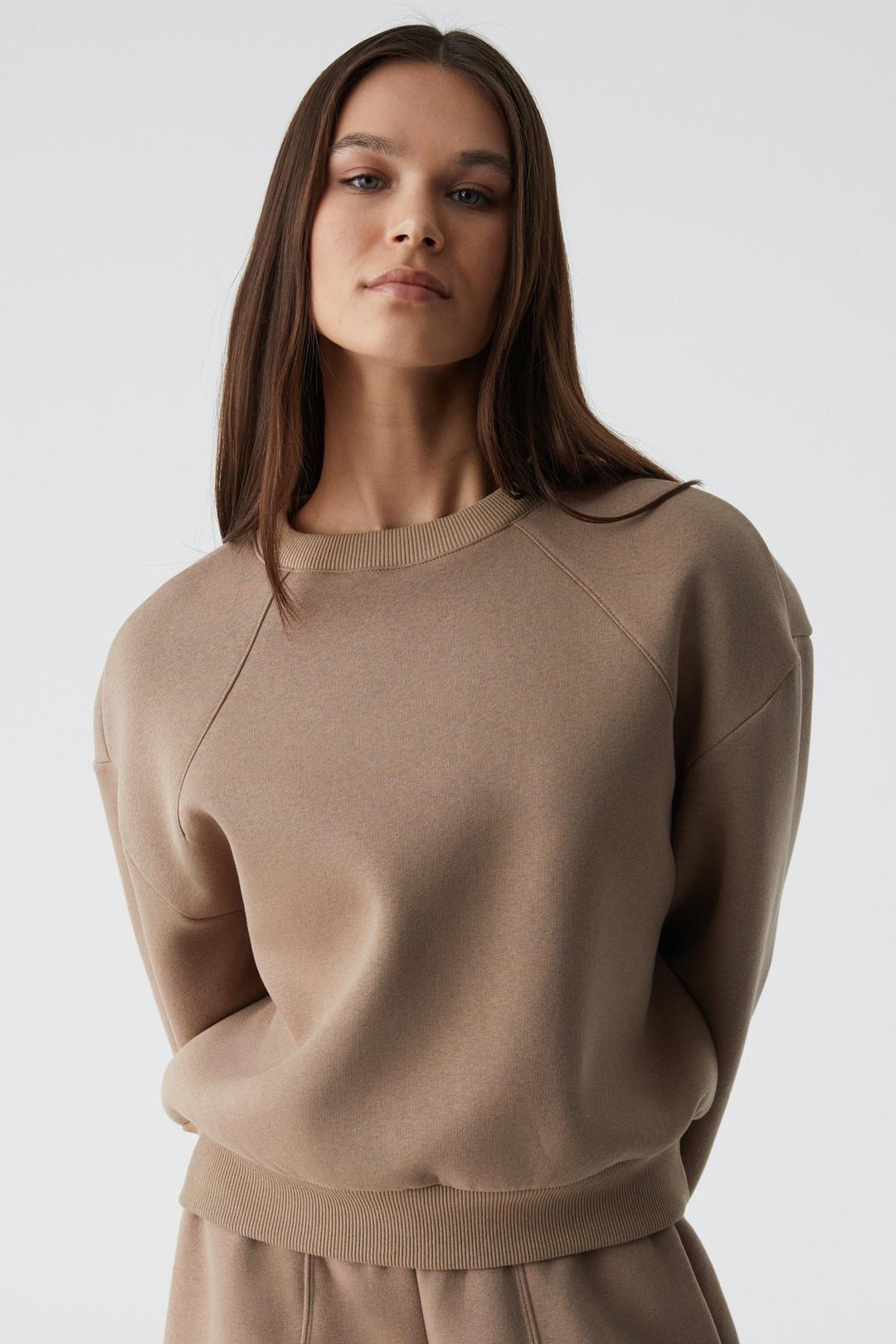 MORGANA Kadın Bisiklet Yaka Uzun Kollu Vizon Sweatshirt