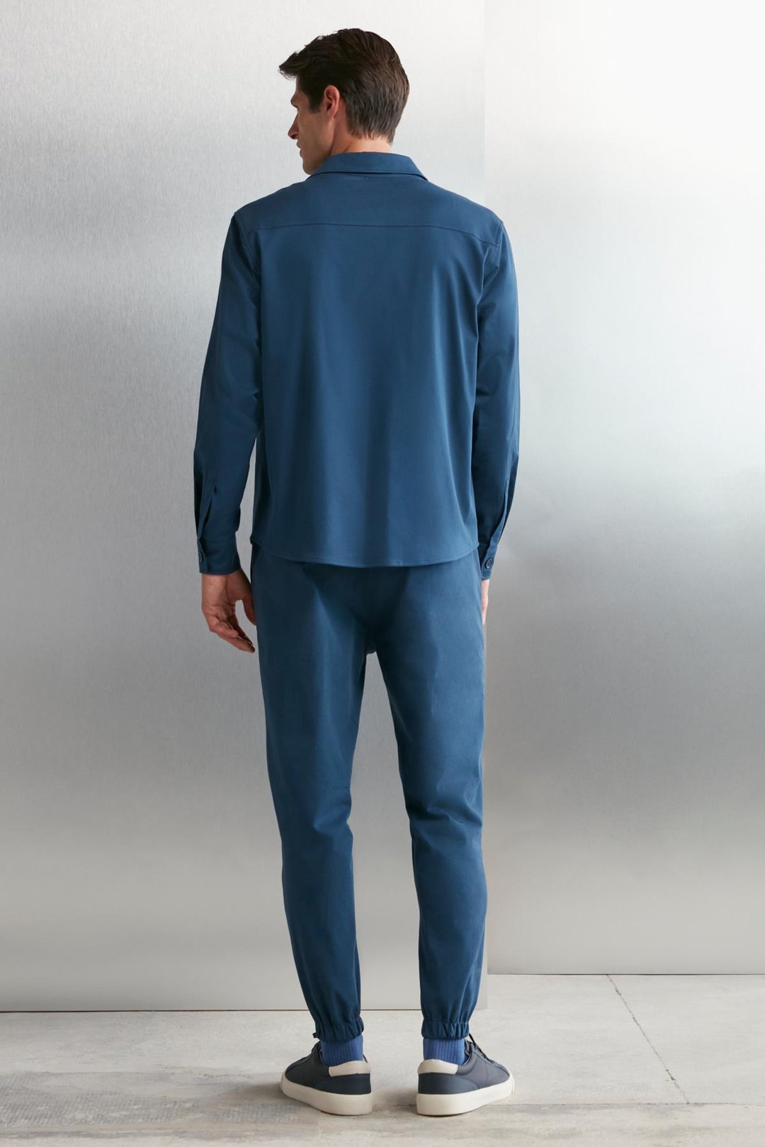 NADER  Regular Mavi Tekli Ceket