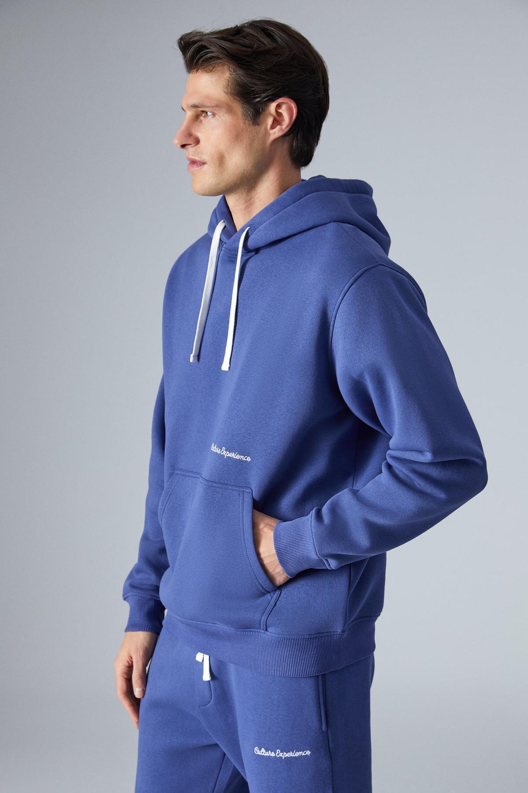 NARCISO Erkek Yumuşacık İçi Polarlı Mavi Sweatshirt