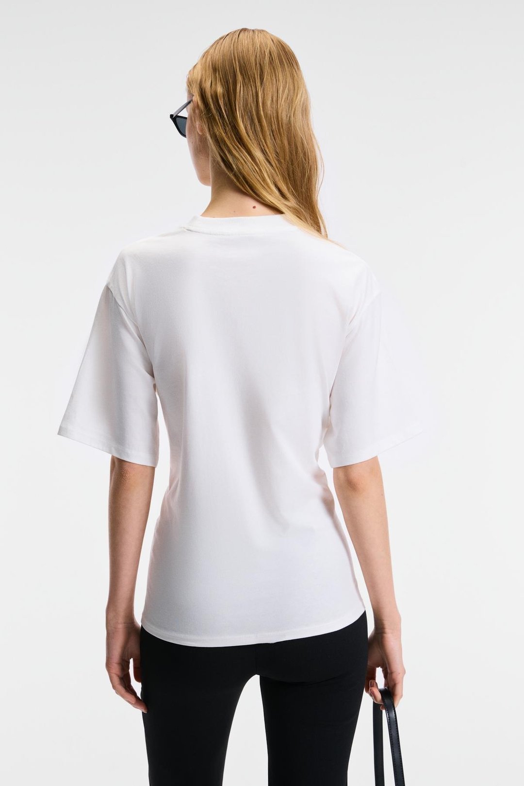 NARIA Kadın Bisiklet Yaka Kısa Kollu Belde Agraj Detaylı Relaxed Fit Ekru Bluz