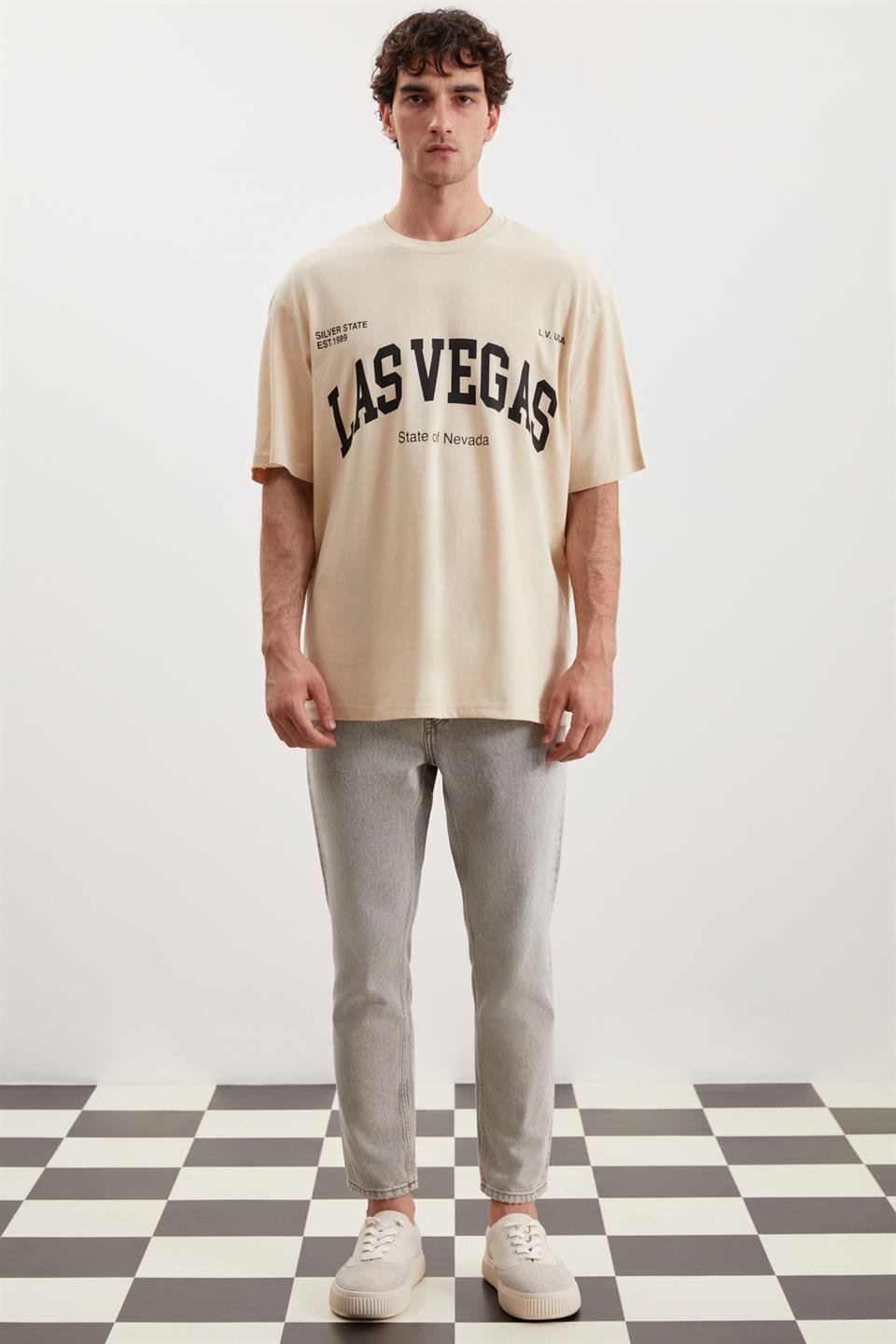 NORİS Örme Relaxed Bej  T-Shirt