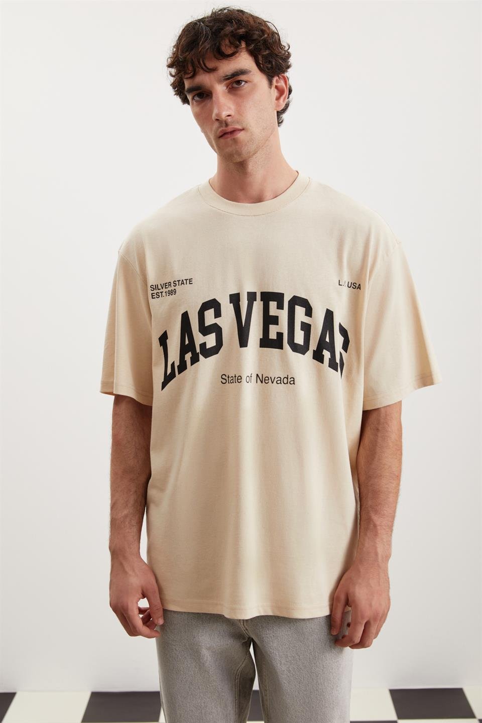 NORİS Örme Relaxed Bej  T-Shirt