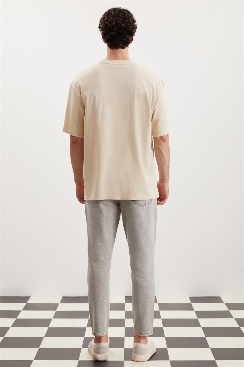 NORİS Örme Relaxed Bej  T-Shirt