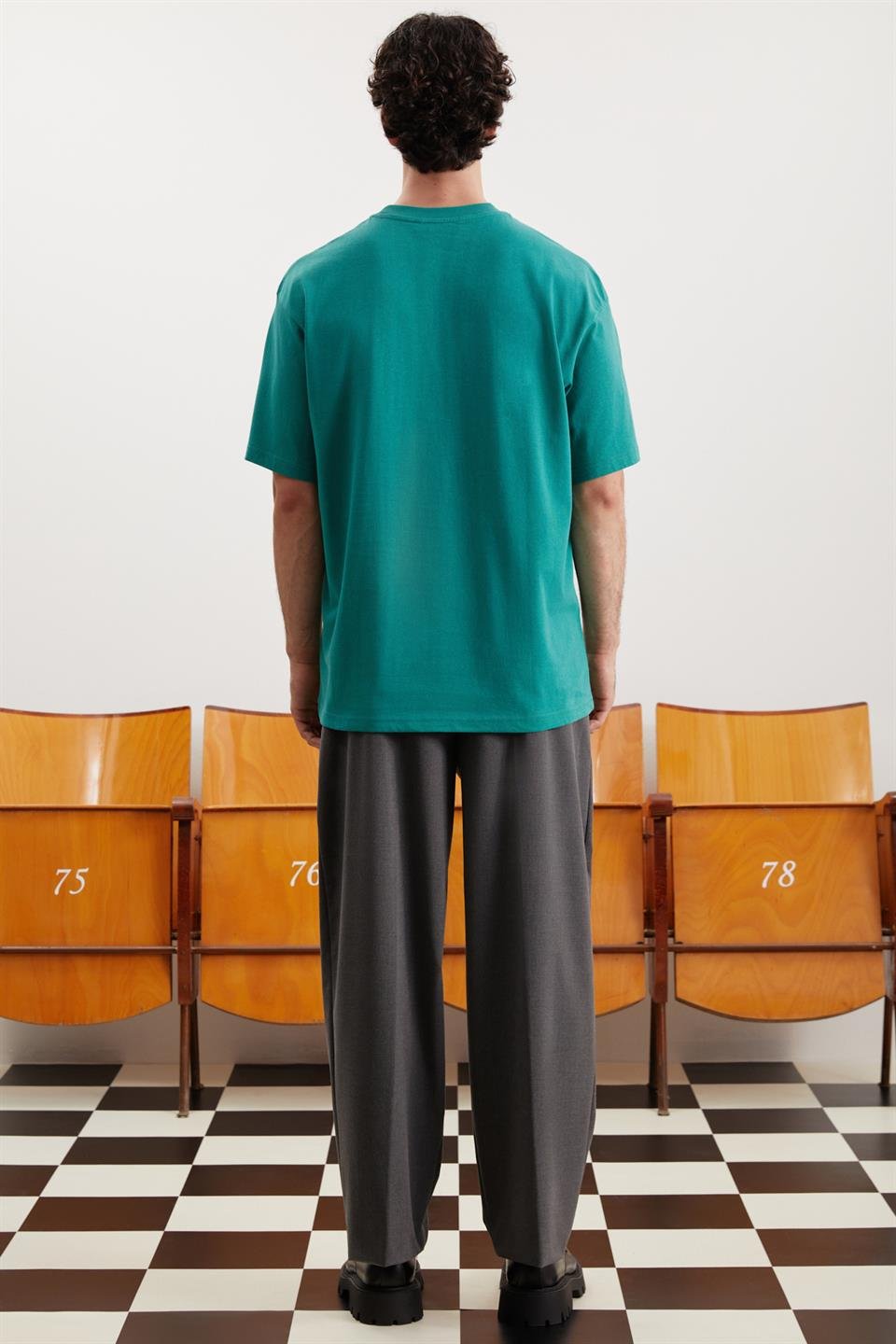 NORİS Örme Relaxed Yeşil  T-Shirt