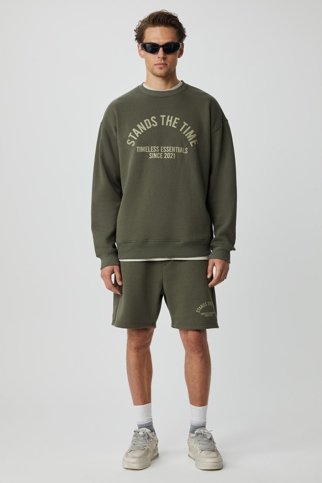 NORTON Erkek Yuvarlak Yaka 3 İplik Haki Sweatshirt