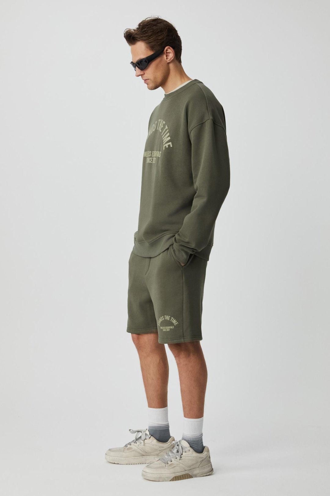 NORTON Erkek Yuvarlak Yaka 3 İplik Haki Sweatshirt