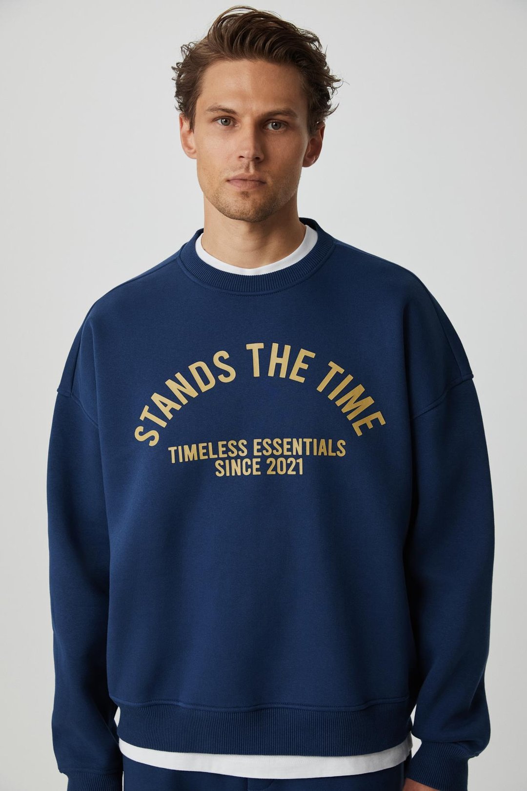 NORTON Erkek Yuvarlak Yaka 3 İplik Lacivert Sweatshirt