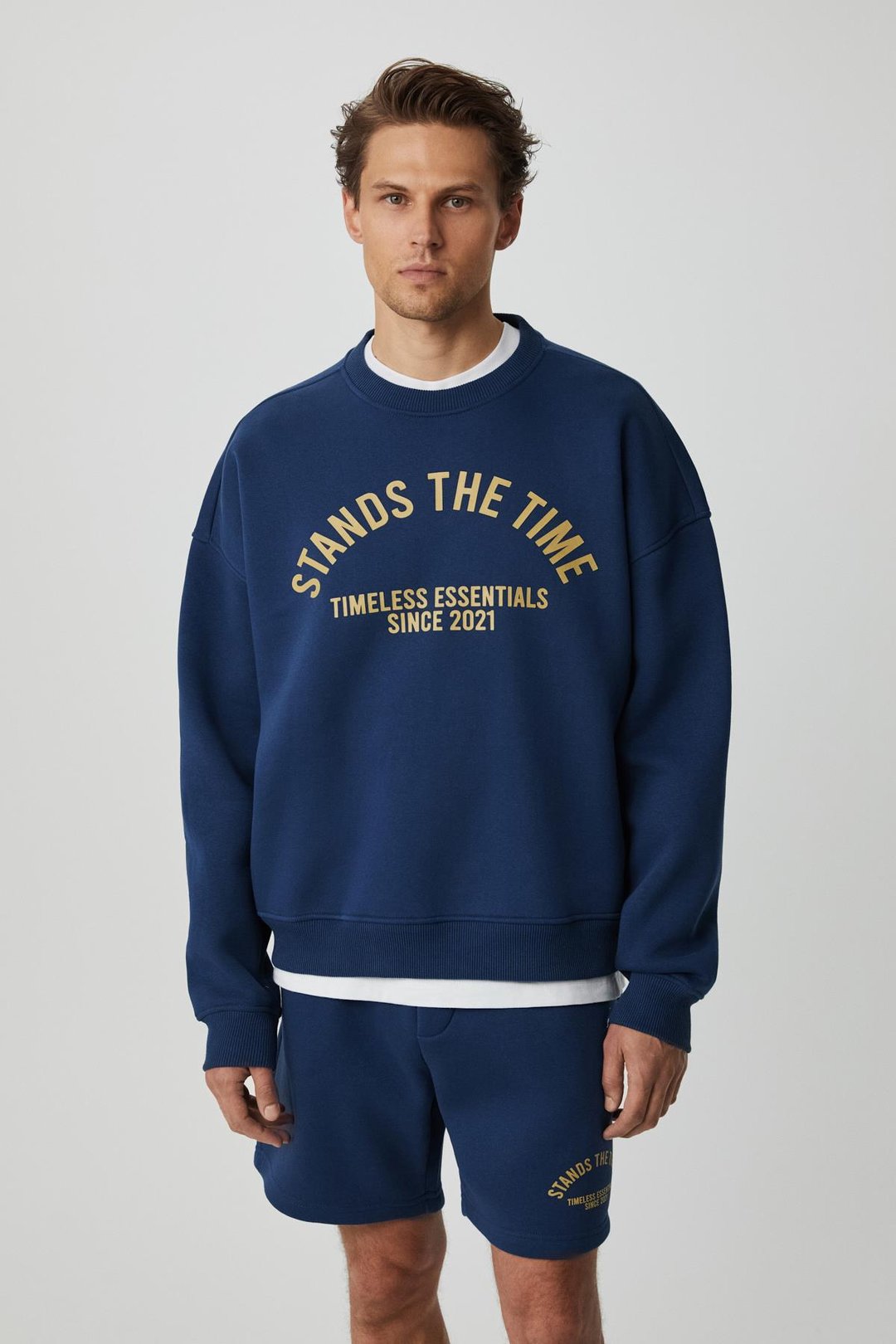 NORTON Erkek Yuvarlak Yaka 3 İplik Lacivert Sweatshirt