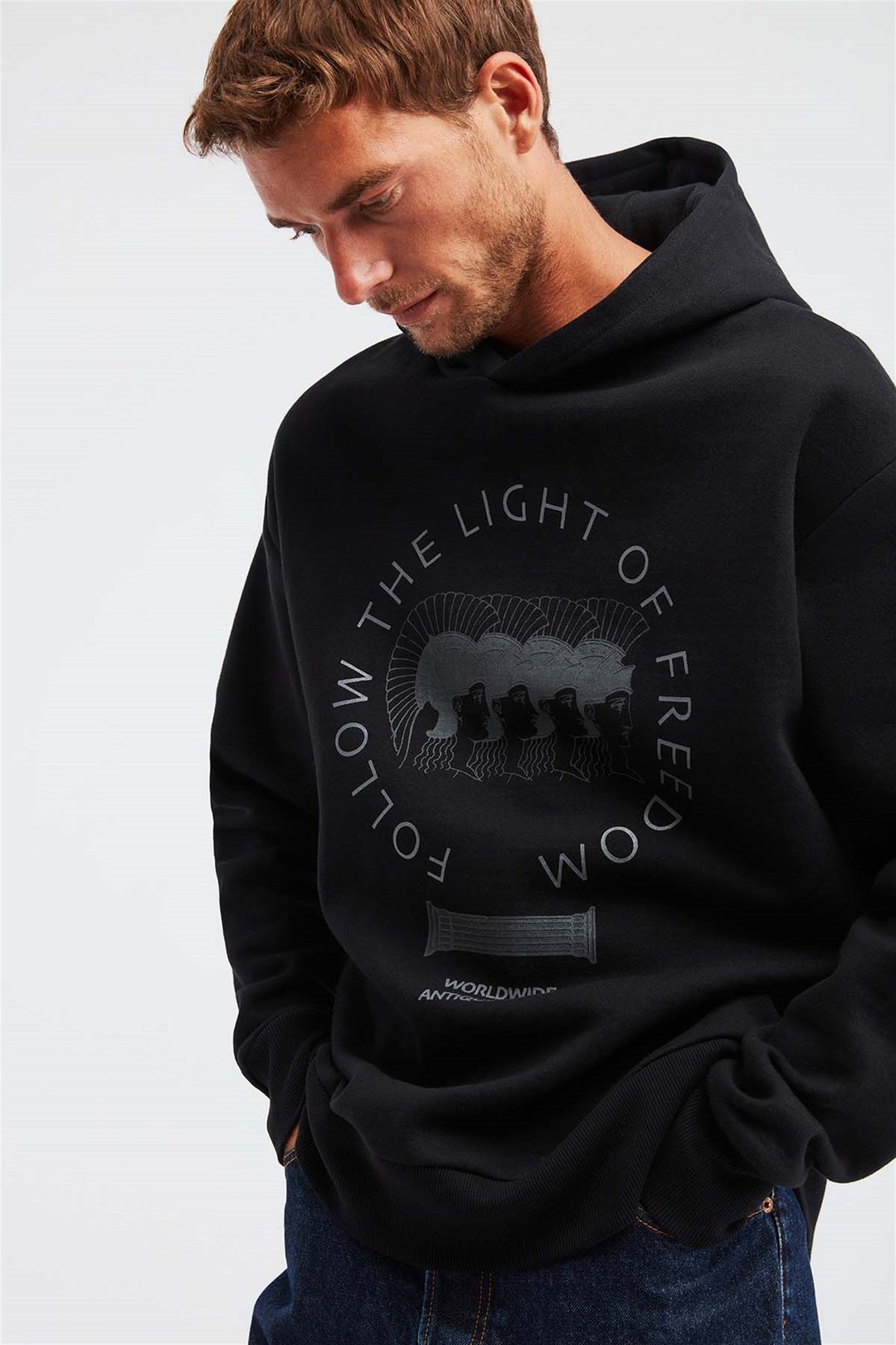 OLYMPOS Örme Oversize Siyah  Sweatshirt