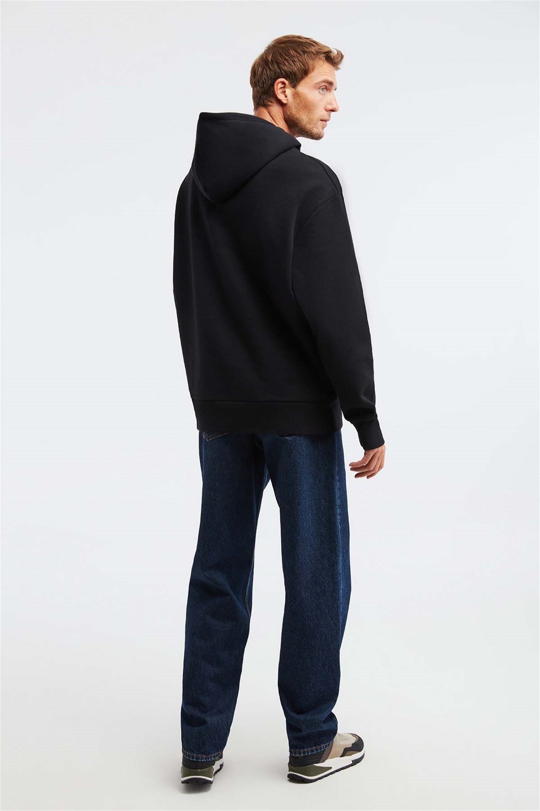 OLYMPOS Örme Oversize Siyah  Sweatshirt